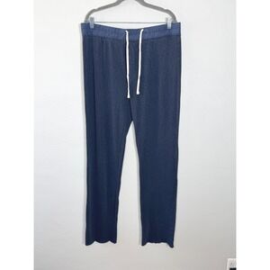 James Perse Pajama Pant Mens L Navy Blue Raw Hem Supima Cotton Lounge Sleepwear